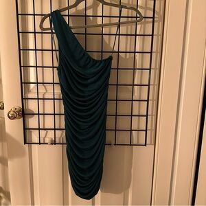 Lioness Teal One-Shoulder Dress